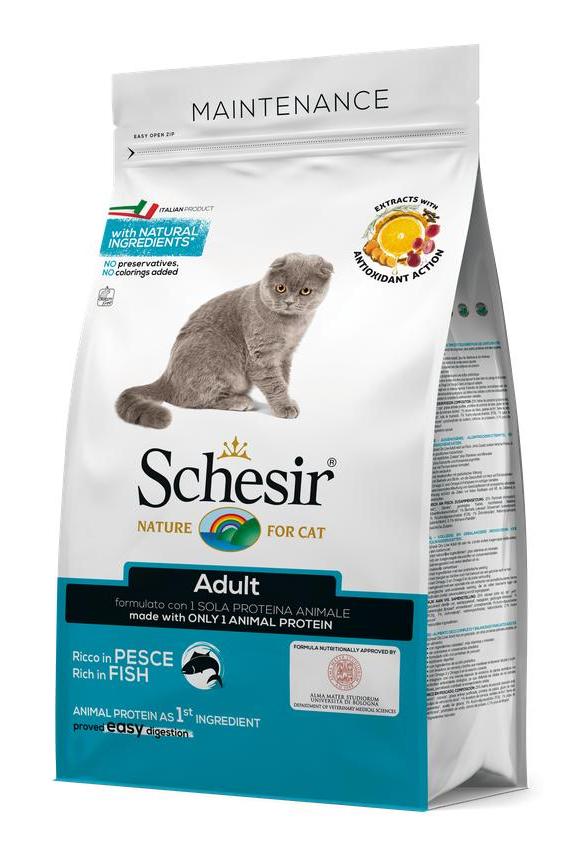 Schesir Cat Adult Fish РИБА монопротеїновий сухий корм для котів 1,5 кг (53817)